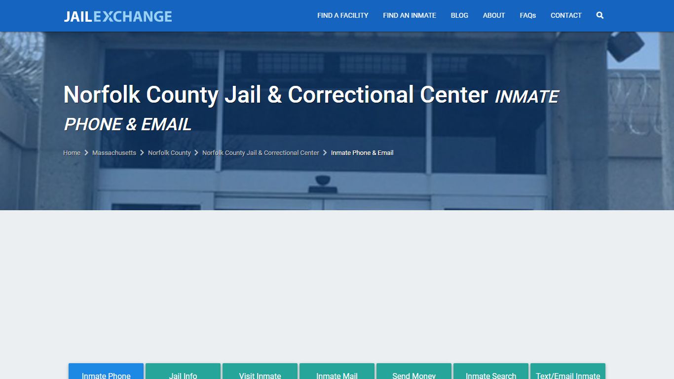 Norfolk County Jail & Correctional Center Inmate Phone & Email